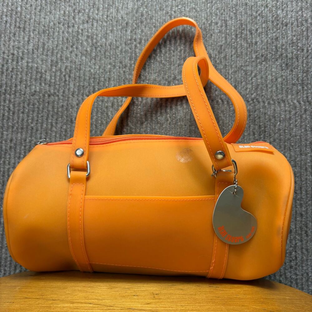Y2K Alan Stuart Neon Jelly Mini Duffel Bag Purse Orange